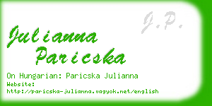 julianna paricska business card